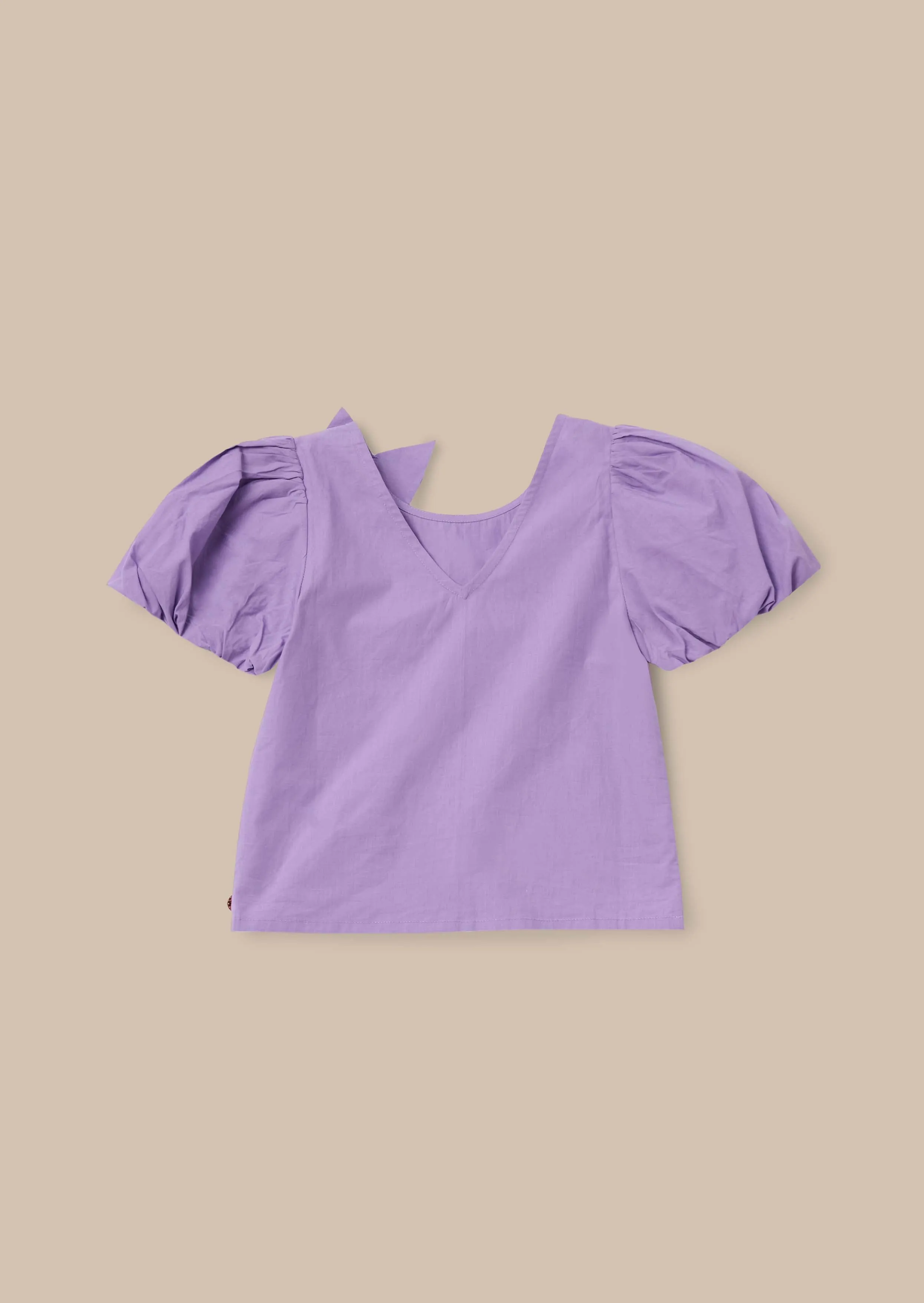 Roxie Purple Corsage Woven Top