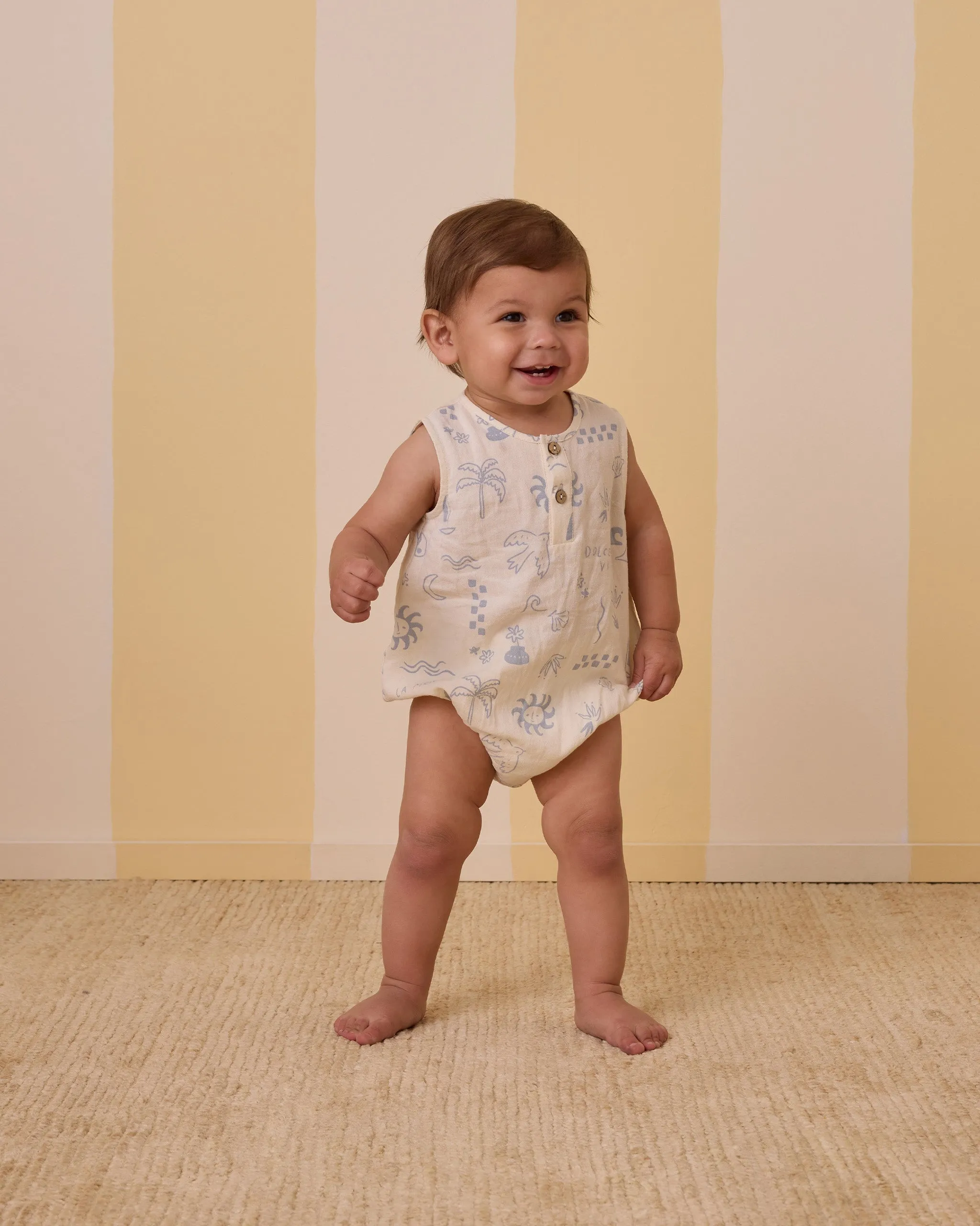 RYLEE   CRU Beau Romper || Mediterranean