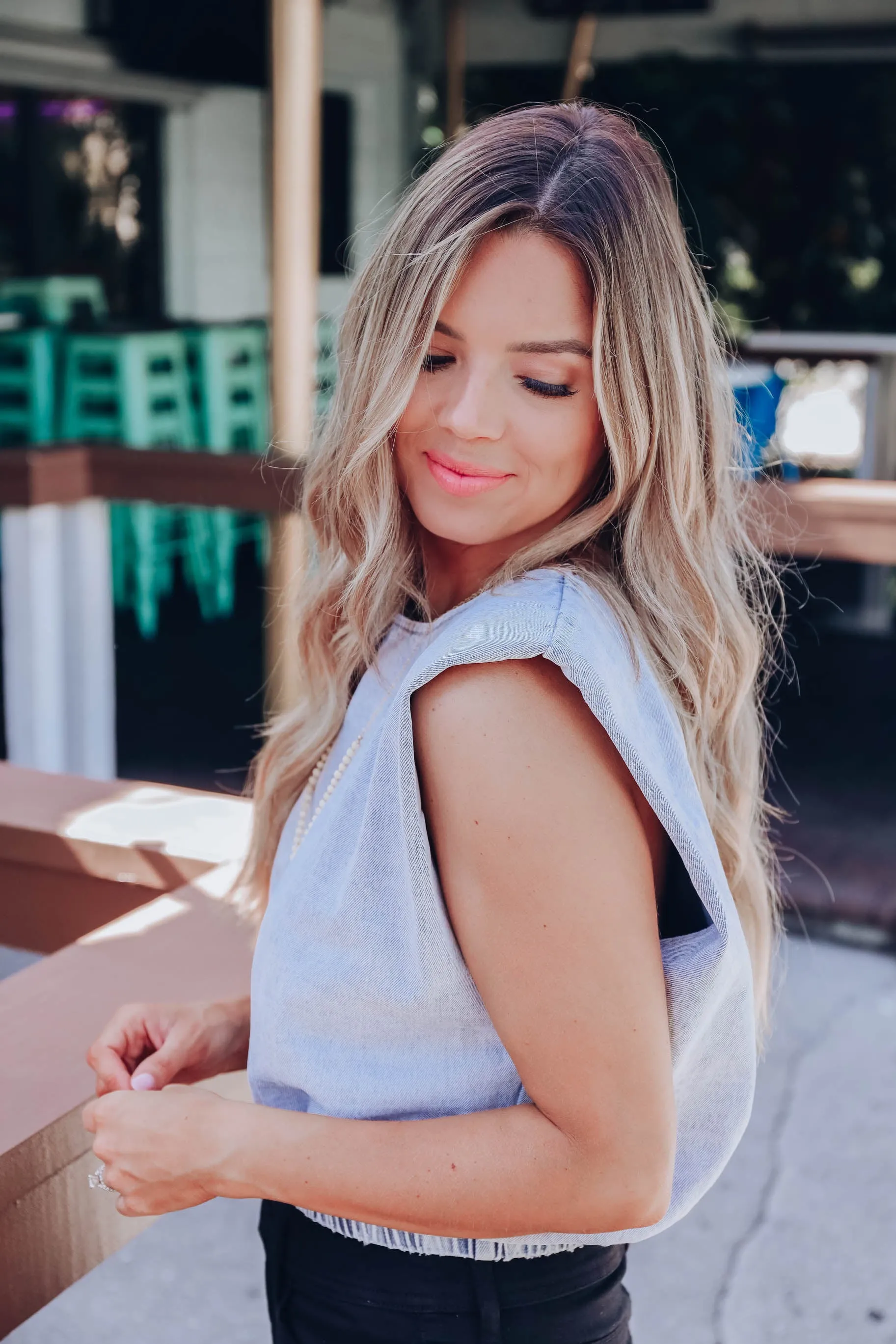 Salina Denim Crop Top