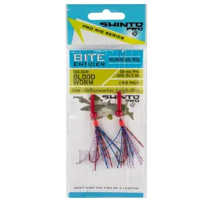 Shinto Pro Bite Enticer Running Sinker Carlisle Long Shank Hook Pre Tied Rig