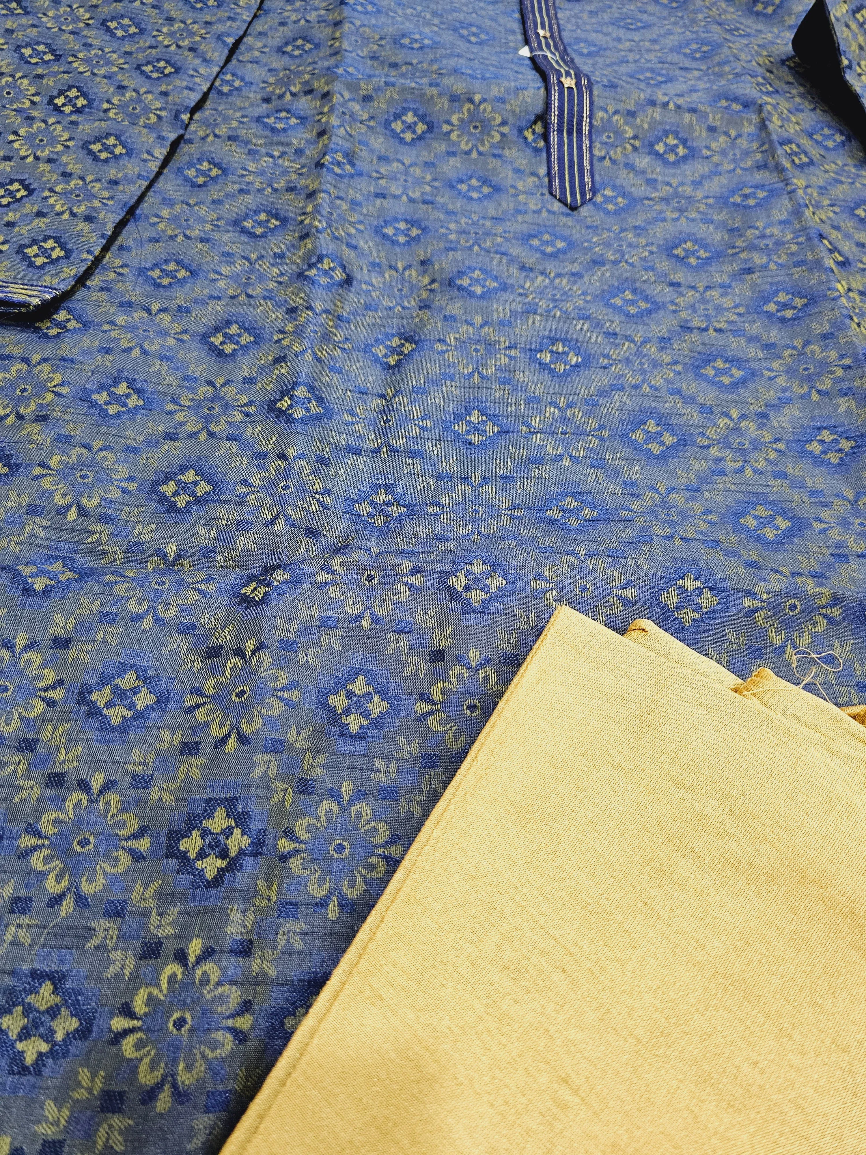 Silk Woven Men’s Kurta set