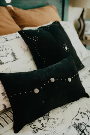 Studded 12 X 20" Suede Accent Lumbar Pillow (2 Colours)
