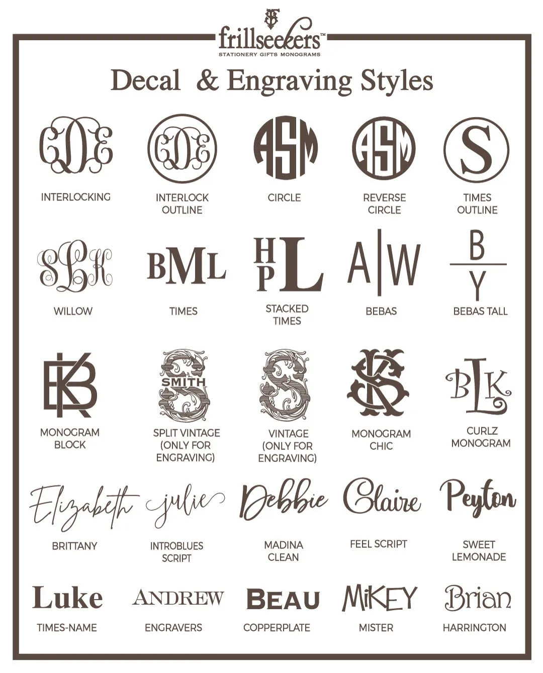 Suede Leather Picture Frame - Engraved with a Monogram