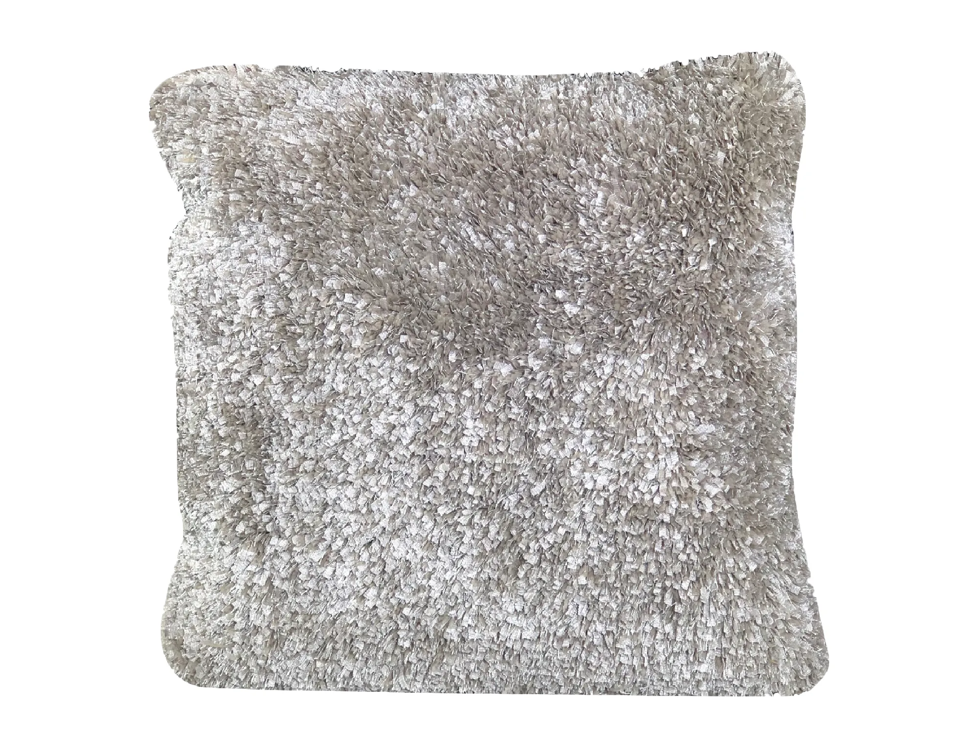 TEXTURED PLUSH PILLOW - WARM GREY