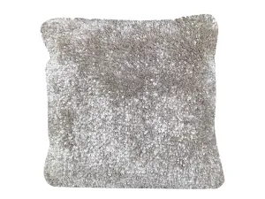 TEXTURED PLUSH PILLOW - WARM GREY