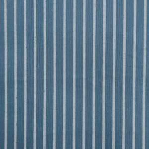 Ticking Stripes Wedgewood Shabby Chic Polycotton Floral Fabric