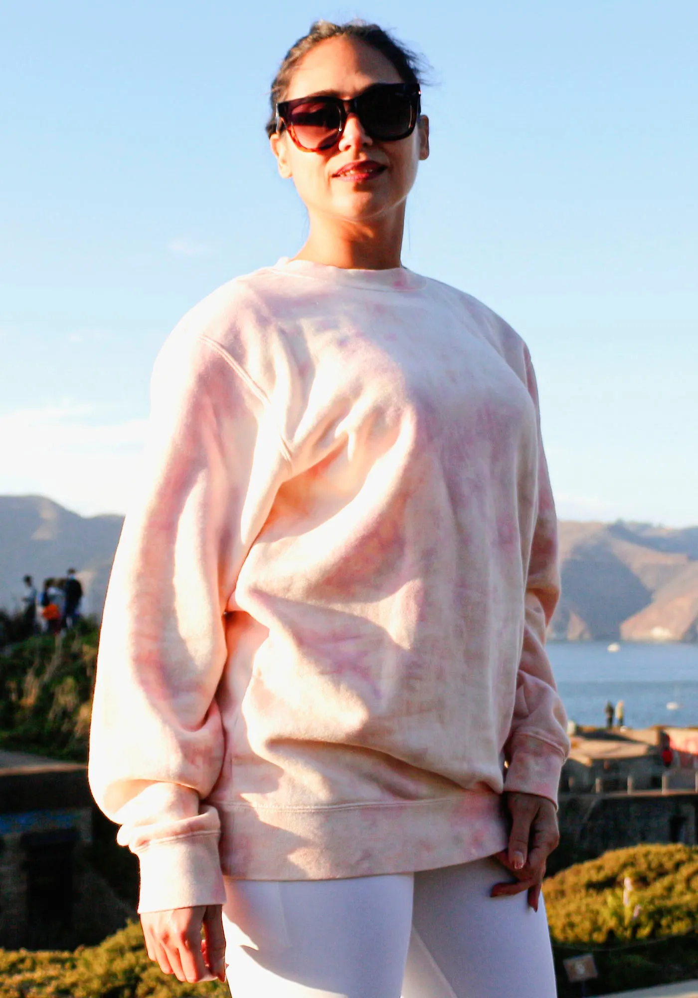 Tie-Dye Sunset Boyfriend Fleece Sweatshirt – Pink Sands