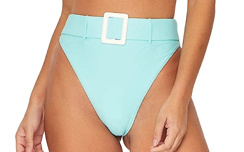 Turquoise 80 Short Buster-Turquoise 20A High Rise Bikini ::RET
