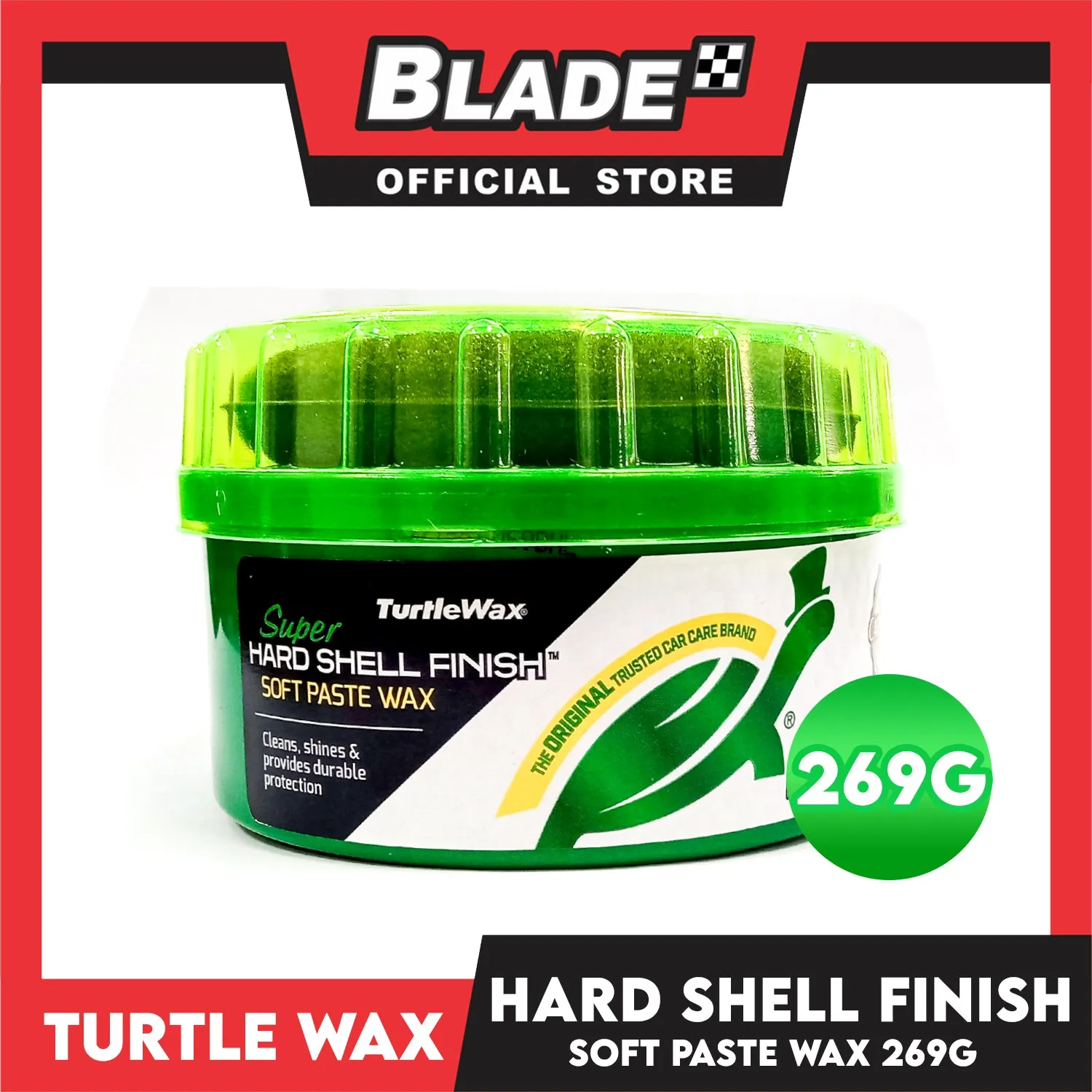Turtle Wax Super Hard Shell Finish Soft Paste Car Wax 269g Cleans, Shines And Provides Durable Protection