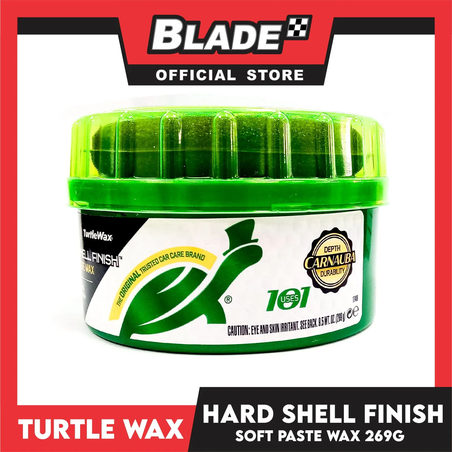 Turtle Wax Super Hard Shell Finish Soft Paste Car Wax 269g Cleans, Shines And Provides Durable Protection