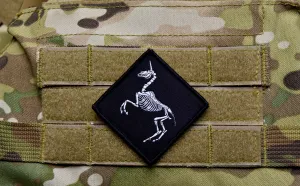 UNICORN SKELETON WOVEN MORALE PATCH