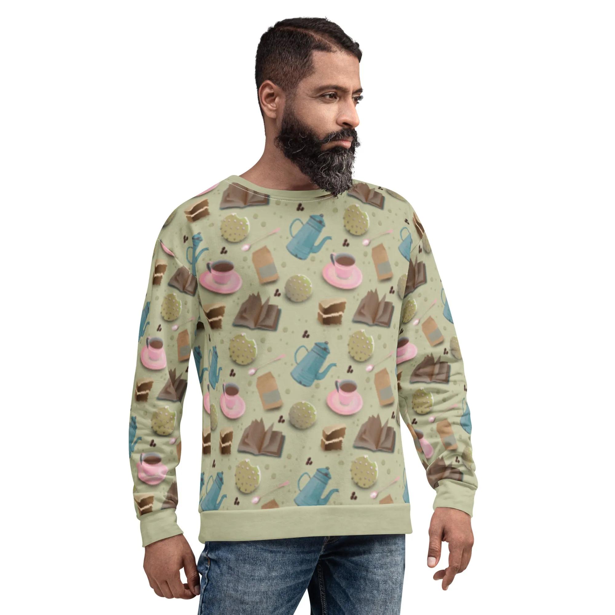 Unisex Sweatshirt, Fun Coffee Aesthetic