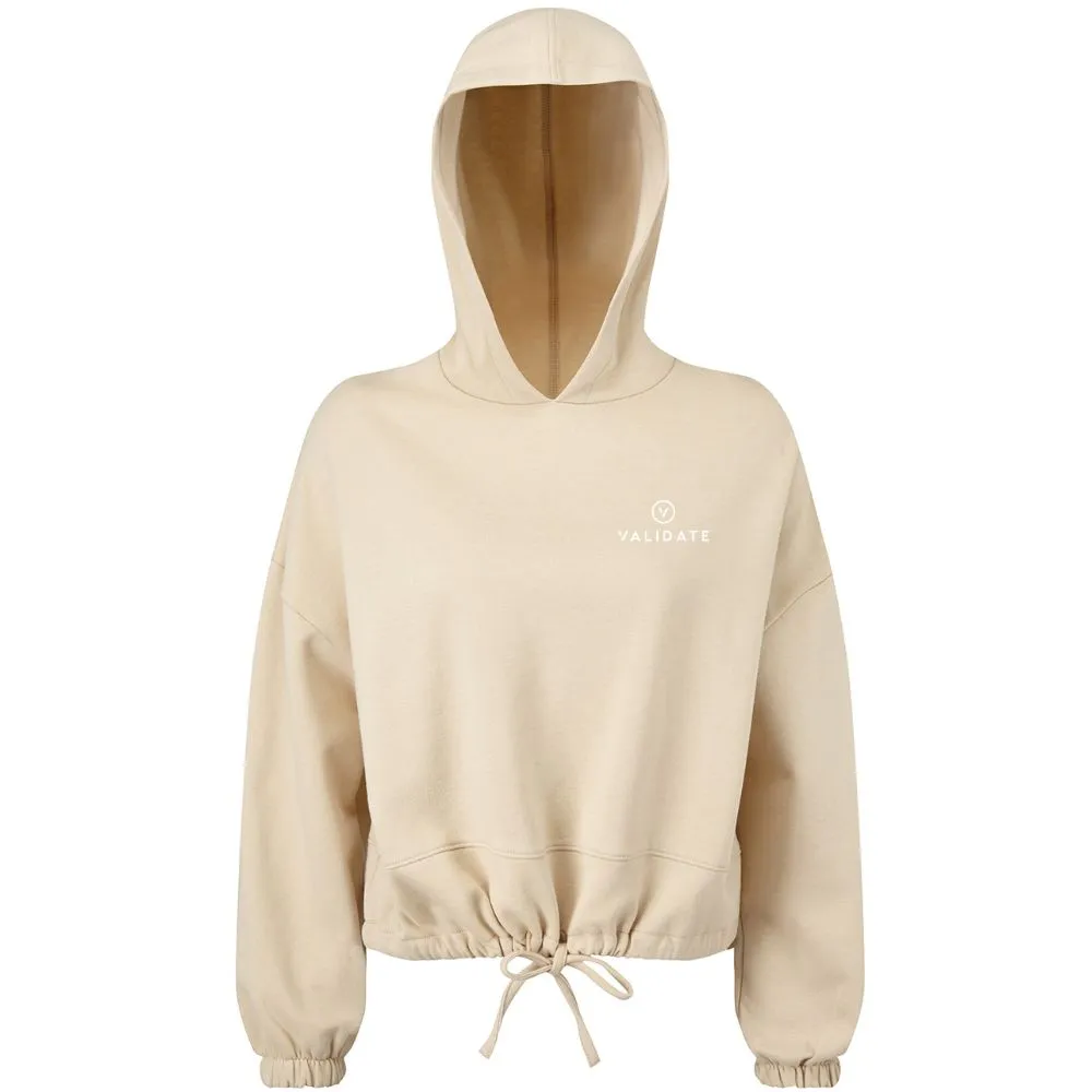 Validate Cropped Hoodie Nude
