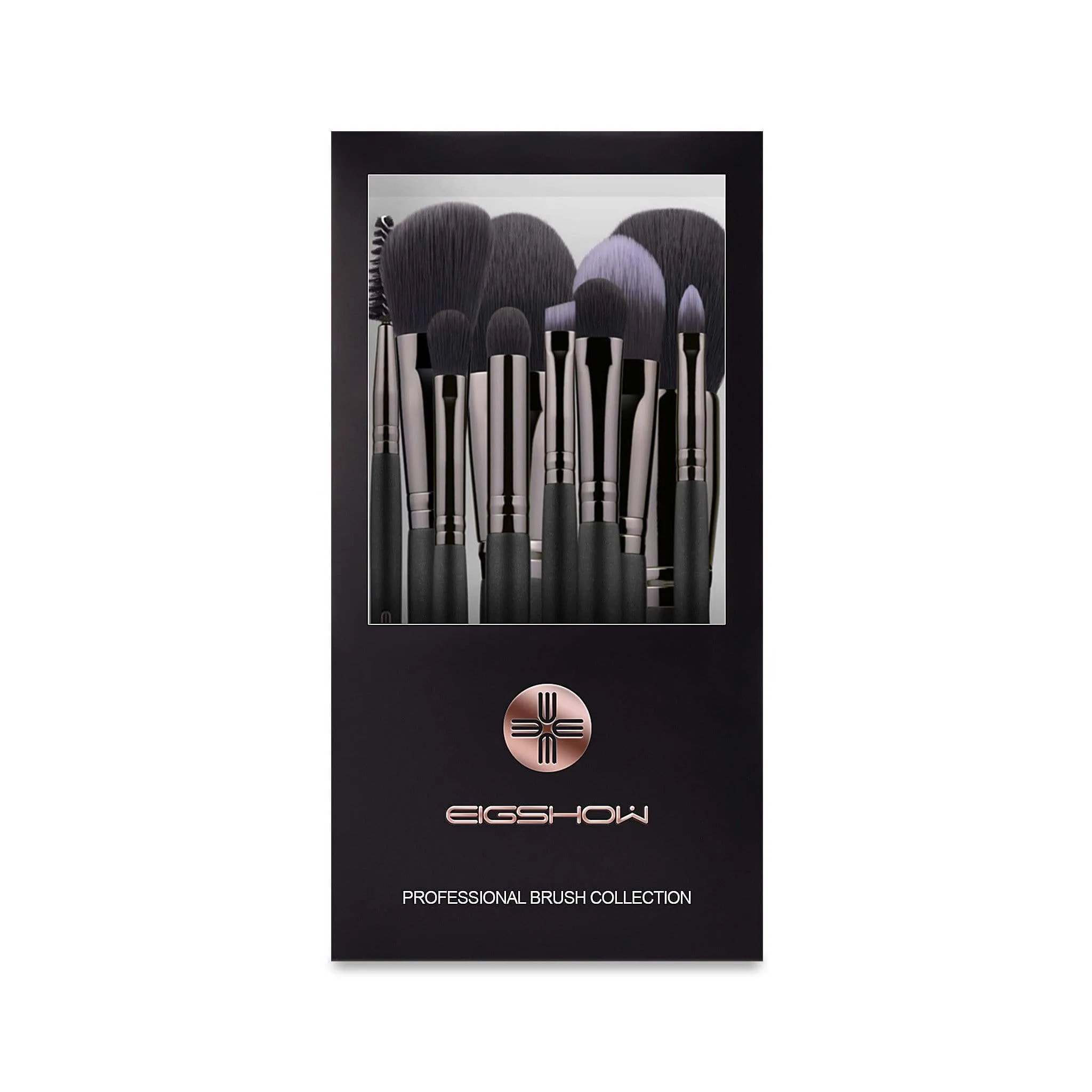 VEGAN SERIES - 10 PCS NANOFIBER BRUSH KIT - LIGHT GUN BLACK