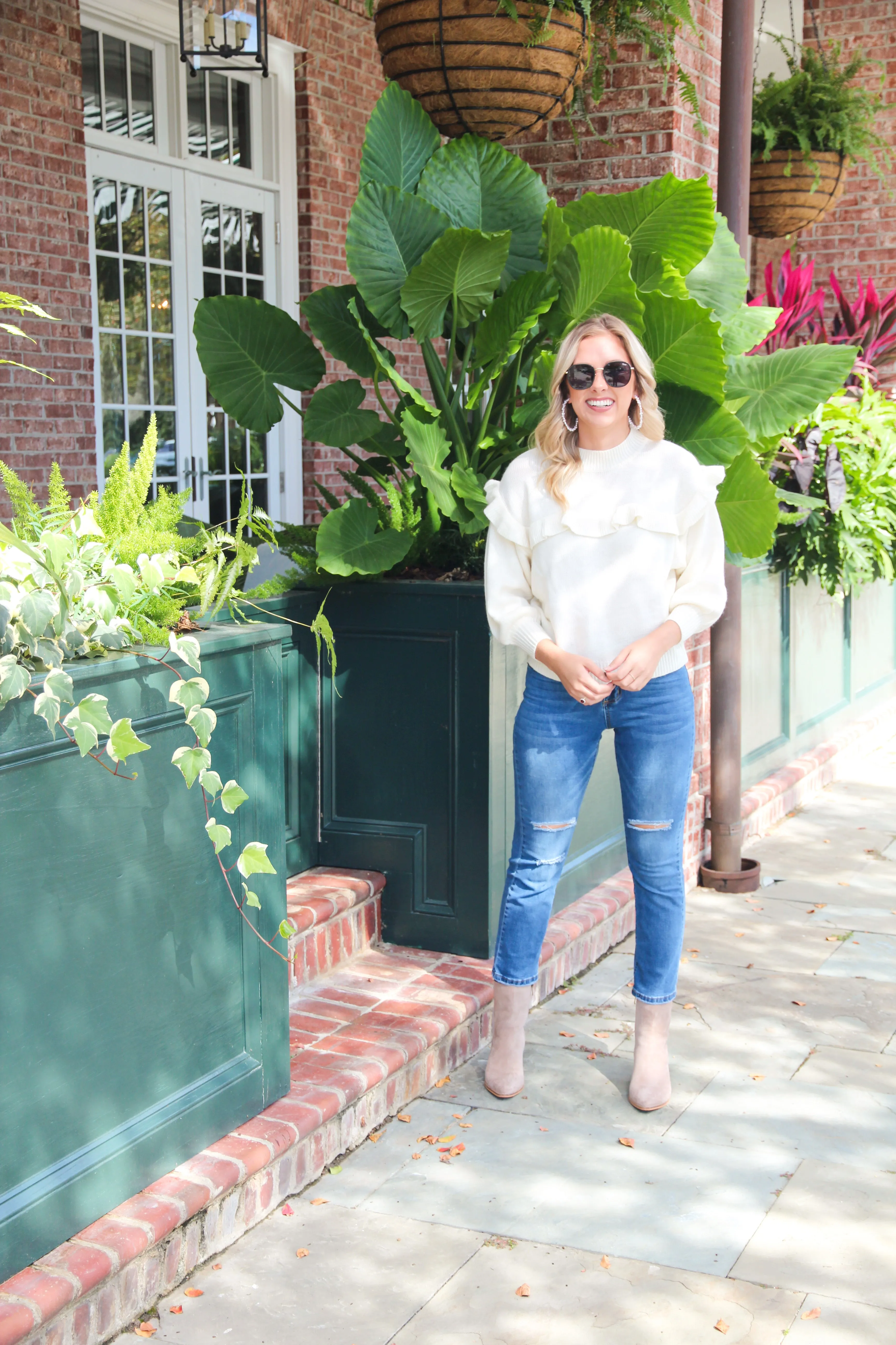 Vita Ruffle Front Sweater
