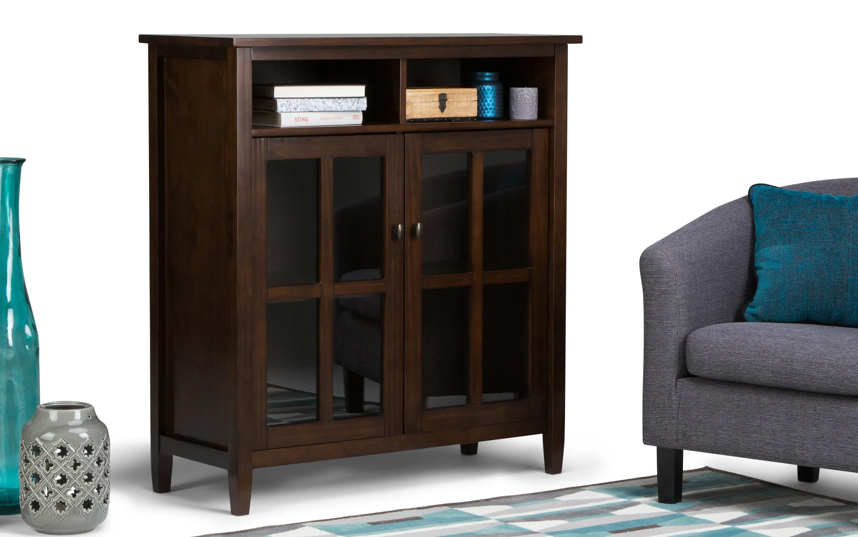 Warm Shaker Medium Storage Media Cabinet