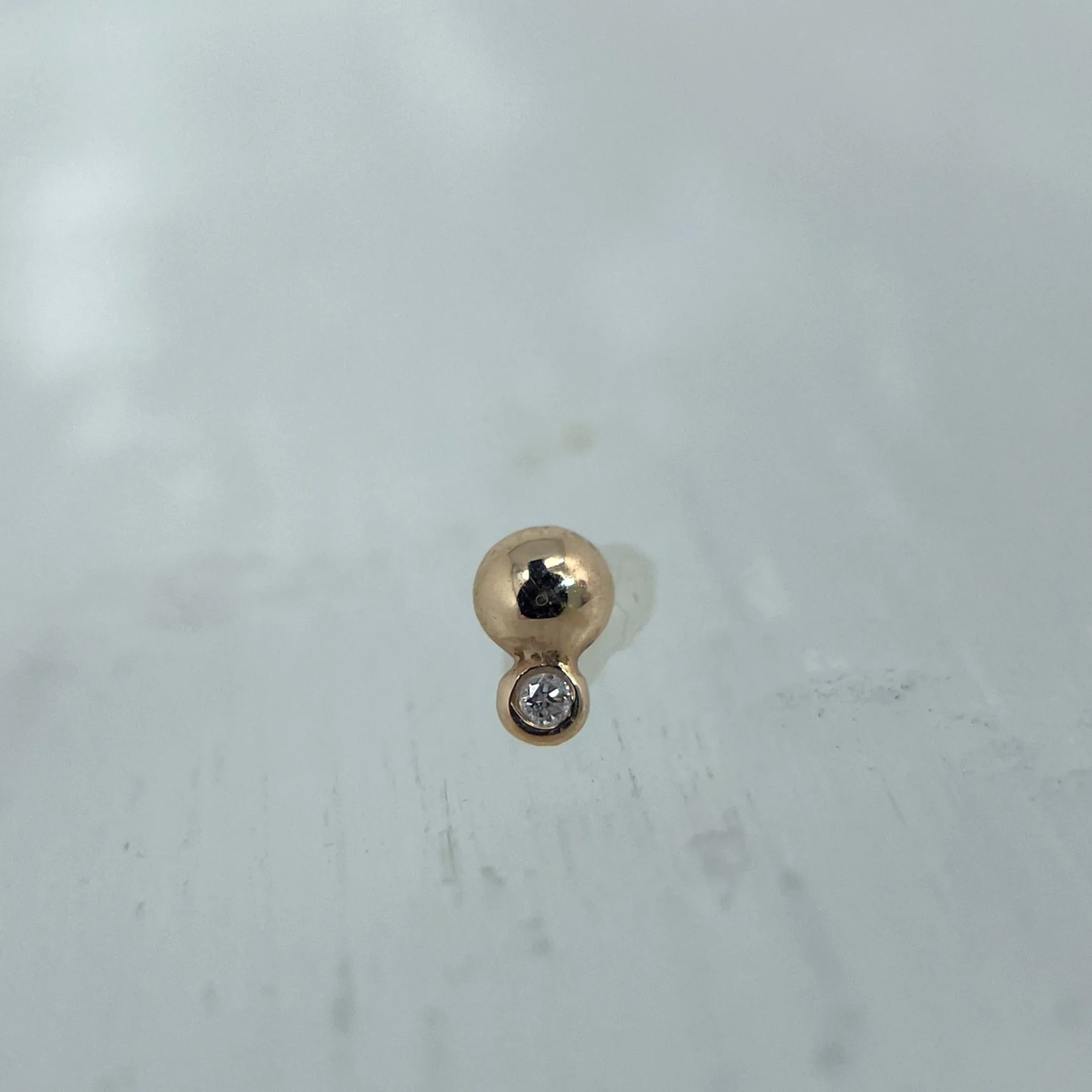 Warm with Diamond Threadless End