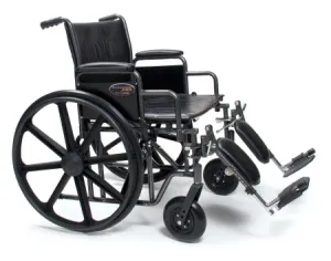 Wheelchair 22x18 Bariatric 500LB Capacity Traveler® Black by Grahmn Field