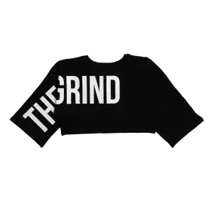 Women's Cropped Terry Cover Up - Black