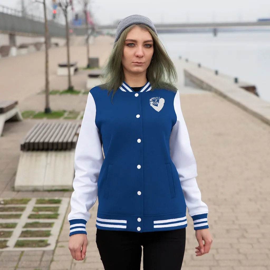 Women's Hustle & Grow Varsity Jacket (True Royal)