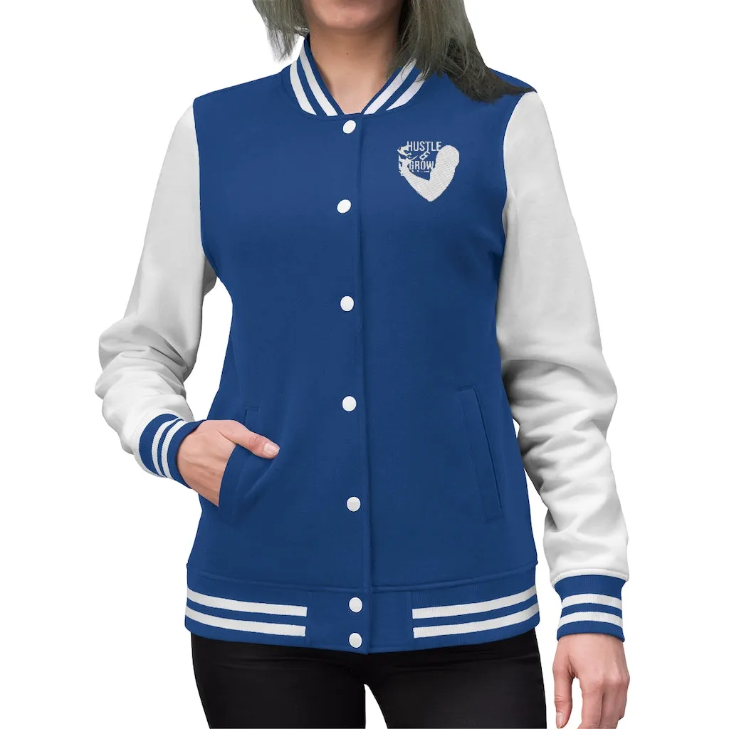Women's Hustle & Grow Varsity Jacket (True Royal)
