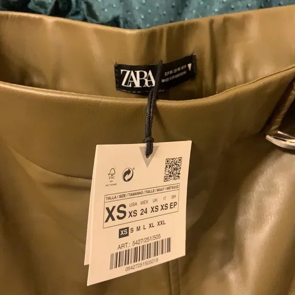 Zara Faux Leather Skirt