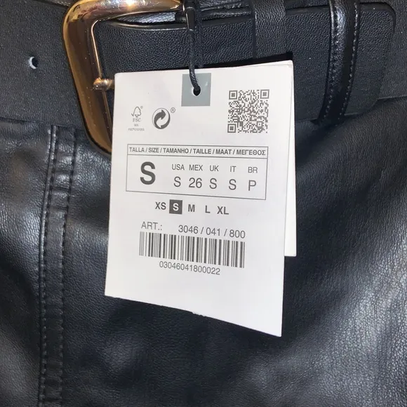 Zara Faux Leather Skirt