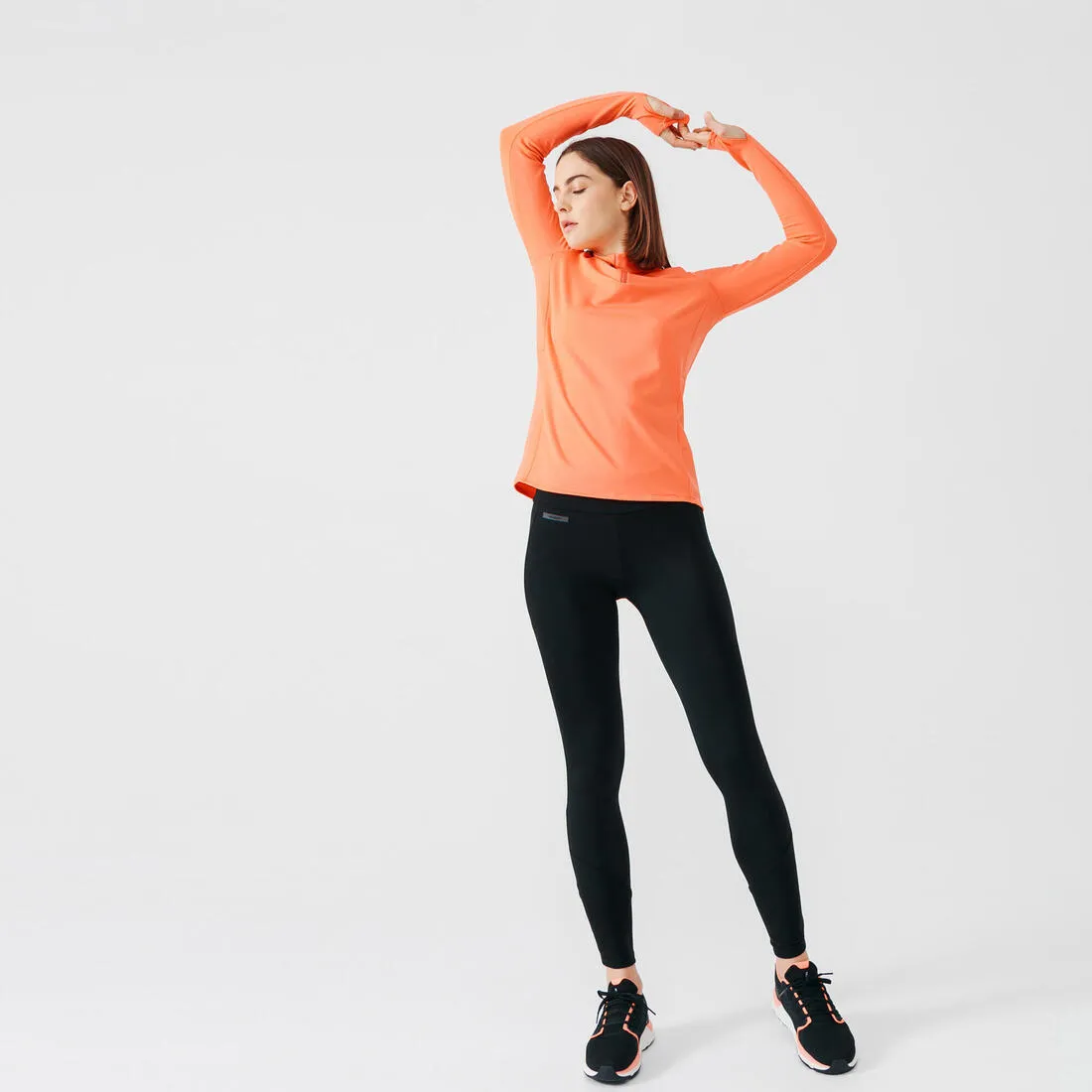 Zip Warm women's long-sleeved running T-shirt